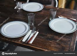Simple Restaurant Table Setting Close Shot Simple Table Restaurant Table Setting Restaurant Tables Simple Table