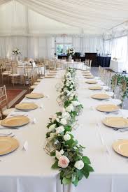 Head Table Greenery Garland With Fresh Floral And Terrariums By Stem Floral Design Unique Flower Arrangements Floral Design Greenery Garland