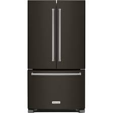 The kitchenaid krfc302ess refrigerator is one such option, and in this review, we'll look at its features, specs, price and how it compares to similar. Kitchenaid 21 9 Cu Ft French Door Counter Depth Refrigerator Black Stainless Steel With Printshield Finish Krfc302ebs Best Buy
