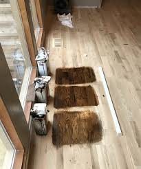Stain Colors Bottom To Top Dark Walnut Antique Brown Coffee Brown All Duraseal Over White Oak Staining Wood Floor Stain Colors Wood Floor Colors