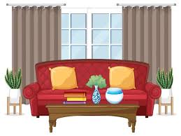 Choose from 90+ cartoon curtain graphic resources and download in the form of png, eps, ai or psd. Free Vector Living Room With Panoramic Window Interior