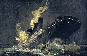 sinking of rms titanic photograph by