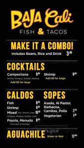 Menu Of Baja Cali Fish Tacos In Alhambra Ca 91801