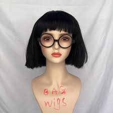 Wig Edna "e" Mode Wig Cosplay Wig Costume Wig Short Straight Bob Wig With  Bangs Halloween Costume Party Wig for Women