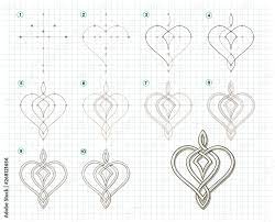 Bpage Shows How To Learn Step By Step To Draw A Celtic Knot By Pencil On  Square Paper. Developing Children Skills For Drawing. Printable Worksheet  For Artists Textbook. Hand-Drawn Vector Image. Stock
