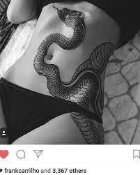 Black And Gray Snake Tattoo By Alexander Grim Belly Tattoos Stomach Tattoos Snake Tattoo