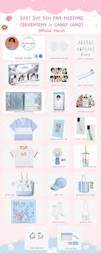 Shop low price and high quality seventeen merch at partypartygo. Sebongie Samuel On Twitter 2021 Svt 5th Fan Meeting Seventeen In Carat Land Official Merch Pledis 17 ì¸ë¸í´ Seventeen