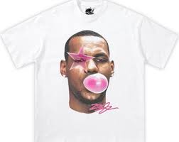 Lebron James Bubble Gum Blue Boxy Cotton Tee Shirt Boxy Shirt Opium, Y2k,  Fashion, Streetwear, Unisex, Men, Women, Cotton, Crew Neck, Y2k