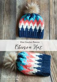 Learn how to crochet a hat! Crochet Chevron Hat Free Crochet Pattern Whistle And Ivy