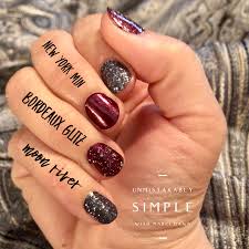Get ideas for new nail designs and learn how to get great #nailart the easy way at home #diynails with color street. Moon River Bordeaux Glitz New York Minute Color Street Nails Nail Color Combos Nails