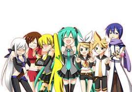 Kaito Kagamine Len Kagamine Rin Hatsune Miku Akita Neru Meiko And Yowane Haku Right To Left Forthose Of You Who Dont Know Vocaloid Miku Vocaloid Funny