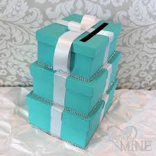 Card Holder Box Gift Money Box For Any Event Card Box Wedding Bridal Shower Gifts Tiffany Wedding Theme