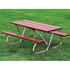 6 Heavy Duty Bolt Thru Wood Picnic Table Portable Brighten Up An Outdoor Area With Our 6ft Heavy Du Wooden Picnic Tables Picnic Table Outdoor Picnic Tables