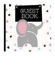 Joymemo yellow grey elephant baby shower decorations neutral for boy or girl, welcome baby banner elephant garland confetti balloons for gender neutral baby decor. Guest Book Pdf Butterfly Design Gray Elephant Baby Shower Guestbook