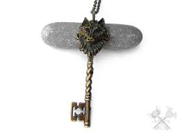 Wolf Necklace Key To My Heart Necklace By Artbystarlamoore Wolf Necklace Key To My Heart Necklace