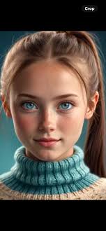 Very beautiful. She has gorgeous blue eyes and contagious smile. Love her.