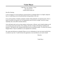 Best Hotel Amp Hospitality Cover Letter Examples Livecareer With Application Application Letter For Employment Cover Letter For Resume Cover Letter Example