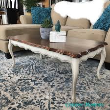 Tangkula wood lift top coffee table, modern coffee table w/hidden compartment and open storage shelf for living room office reception room, lift coffee table (white) 4.5 out of 5 stars 1,549 $179.99 $ 179. French Provincial Coffee Table With Stained Top And Warm White Base