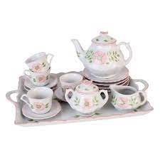 Child S Porcelain Pink Blossom Tea Set Ross Simons Kids Tea Set Toy Tea Set Pink Tea Set