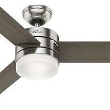 Hunter fan 52 inch contemporary matte black indoor ceiling fan with light kit and remote control (renewed). Hunter Fan 54 Inch Modern Ceiling Fan With Led Light Kit In Brushed Nickel Ebay