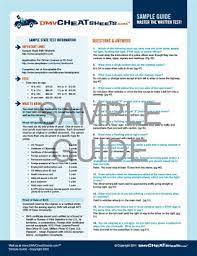 California Dmv Cheat Sheets
