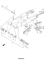 Suzuki announces that they use their own sbc (suzuki boron composite) coating on the rm250 engine. 2002 Suzuki Rm250 Rm250k2 Rear Swingarm Parts Best Oem Rear Swingarm Parts Diagram For 2002 Rm250 Rm250k2 Motorcycles