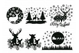 Download Winter Scene With Deer Bundle Svg Christmas Deer Svg Merry Christmas By Doodle Cloud Studio Thehungryjpeg Com