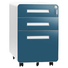 4 out of 5 stars with 34 ratings. 3 Drawer Filing Cabinet With Lock Metal Rolling File Cabinet With Anti Tilt Wheels Hanging Frame Locking File Cabinet For Legal Letter Size Fully Assembled Arc Edge White Blue Walmart Com Walmart Com