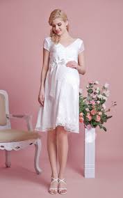 Schleier auswahl in kurz und lang mit spitze oder strass für ihre hochzeit. Umstandsmode Brautkleid Schwanger V Ausschnitt Empire Kurz Spitze Mit Armel