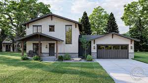 Barndominium floor plans and design ideas for you! 2 Story Barndominium Style House Plan Belgrade