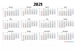 Download a free, printable calendar for 2021 to keep you organized in style. 2021 Free Printable Yearly Calendar With Week Numbers Calendraex Com