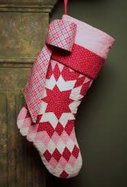 The most common christmas stockings quilted material is cotton. Christmas Stocking Patterns To Quilt Stunning Pink And Red Star Pattern Vintag Quilted Christmas Stockings Christmas Stocking Pattern Christmas Stockings Diy