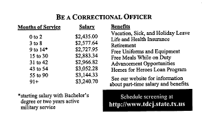 74 Veritable Tdcj Pay Chart