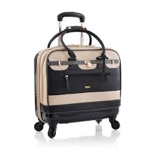 Heys Mode Rolling Business Case 15 Laptop Carryon Wheeled Spinner Black Bone Leather Laptop Work Bag Rolling Laptop Bag Heys