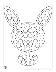 Make a fun coloring book out of family photos wi. Easter Bunny Dot Marker Coloring Page Woo Jr Kids Activities Children S Publishing