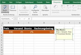 Alle vorlagen stehen kostenlos zum download bereit. Excel Kommentare In Formeln Einbetten Pcs Campus