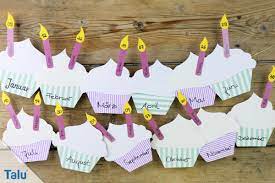 This is a great way to make coordinating decorations for your next party or. Geburtstagskalender Basteln Anleitung Und Ideen Talu De