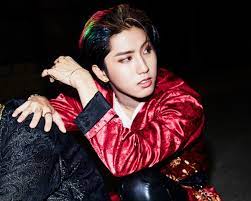 Han Jisung Stray Kids Red Leather Jacket Kids Red Leather