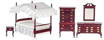 Shop our mahogany bedroom sets selection from the world's finest dealers on 1stdibs. Dollhouse Miniature 1 12 Scale 5 Pc Mahogany Canopy Bedroom Set T3098 Buy Online In Dominica At Dominica Desertcart Com Productid 22446724