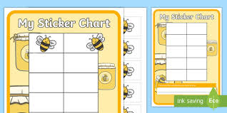 Bee Themed Sticker Reward Charts Signs And Labels Bees