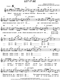 Unlimited access to over 1.1 million arrangements for every instrument, genre & skill levelstart your free month get your unlimited access pass!1 month free. The Beatles Let It Be Sheet Music Leadsheet In C Major Transposable Download Print Sku Mn0101556