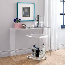 Peekaboo Acrylic C Table Reviews Cb2 Acrylic Furniture Modern Console Tables C Table