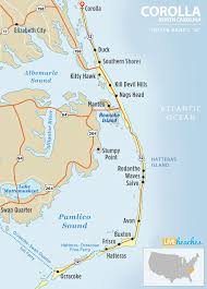 The official twitter account for the corolla light resort. Map Of Corolla North Carolina Live Beaches