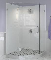 Custom neo angle shower doors. Celesta Frameless 3 8 Inch Glass Neo Angle Swing Shower Door Basco Shower Doors