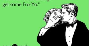 Frozen yogurt is essentially a variation on ice cream that uses milk / yogurt as a base instead of in the sense that you put the tub of yogurt in a freezer, and after a few hours, you have frozen yogurt? Fro Yo Is Our True Love Froyo Sweet Quotes Coffee Humor
