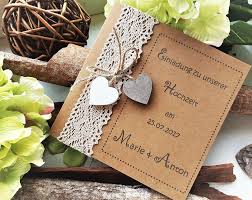 Einladung Hochzeit Vintage Hochzeitseinladung Boho Einladungskarte Hochzeitskarten Hochzeitspapeterie Holzherz Kraftpapier Lh In 2020 Einladung Hochzeit Vintage Vintage Einladungen Hochzeitseinladung