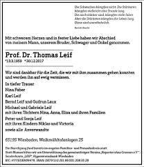 Szukaj w anonsach „ku pamięci. Traueranzeigen Von Prof Dr Thomas Leif Frankfurter Allgemeine Lebenswege