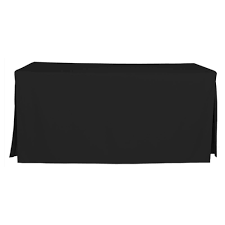 6 Foot Fitted Table Cover Black Fitted Table Cover Black Table Table Covers