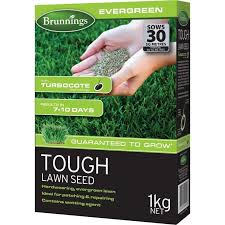 For use with tractors of 10hp or more. Brunnings Evergreen Tough Lawn Seed 1kg Mitre 10