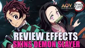 EFFECT NEW SKIN COLLAB ARENA OF VALOR X DEMON SLAYER | AOV: EFFECT NOVAS  SKINS TANJIRO & NEZUKO - YouTube